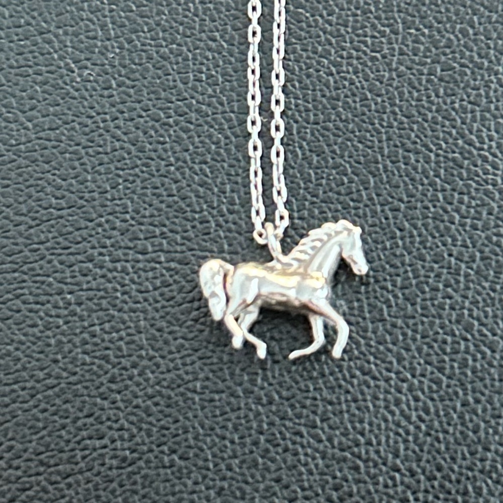 STERLING SILVER HORSE NECKLACE AND CHAIN/ 16 inches❤️BNWOT